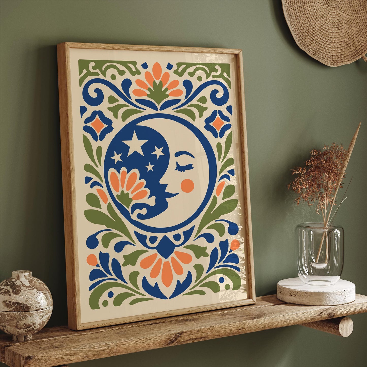 Cute Moon Poster - Kids Room Wall Art