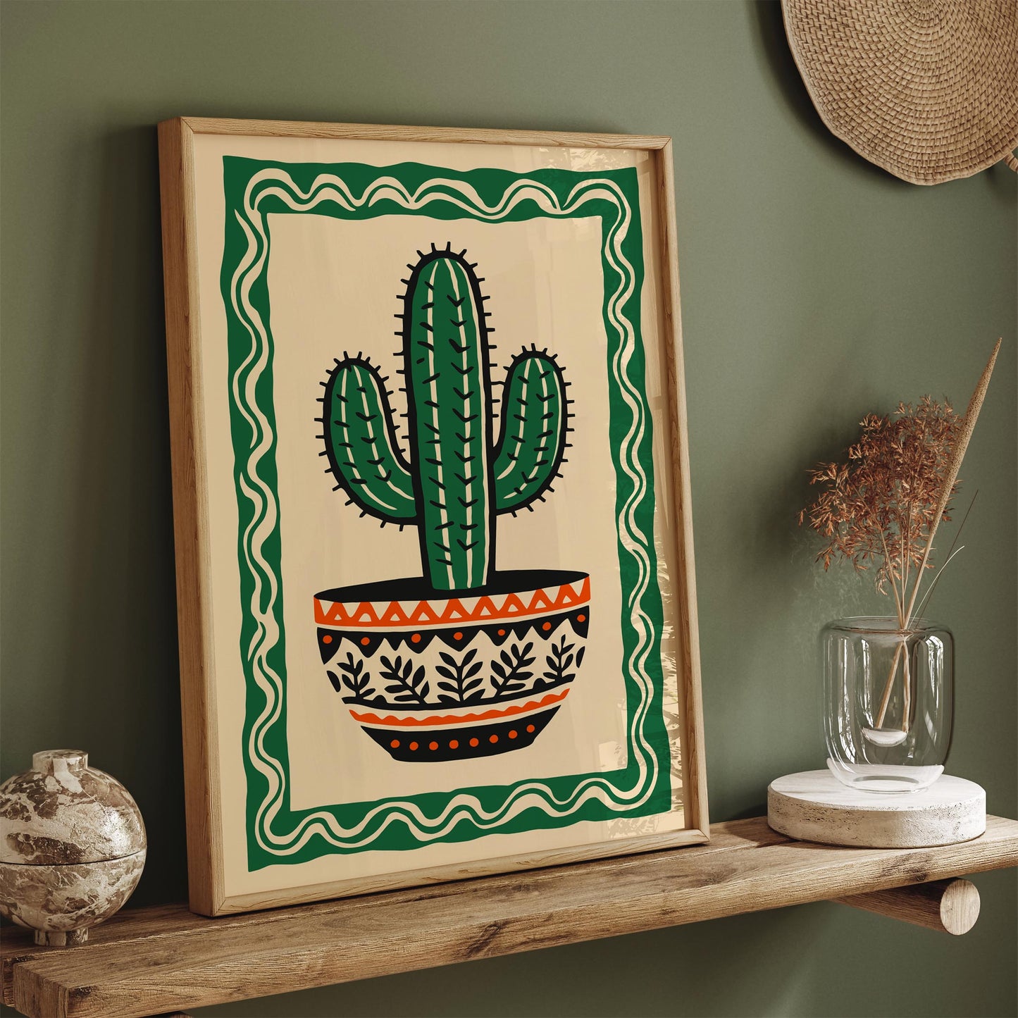 Cacti Mexican Style Plant Poster