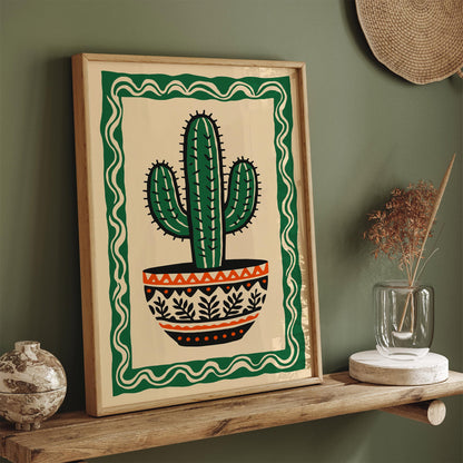 Cacti Mexican Style Plant Poster