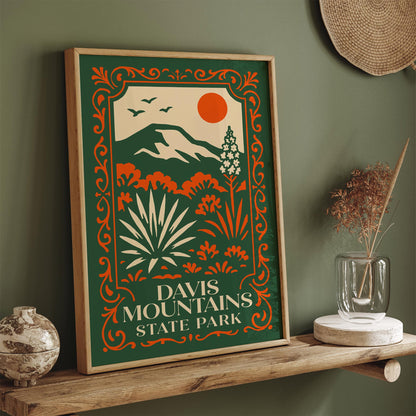 Davis Mountains State Park Texas Travel Poster