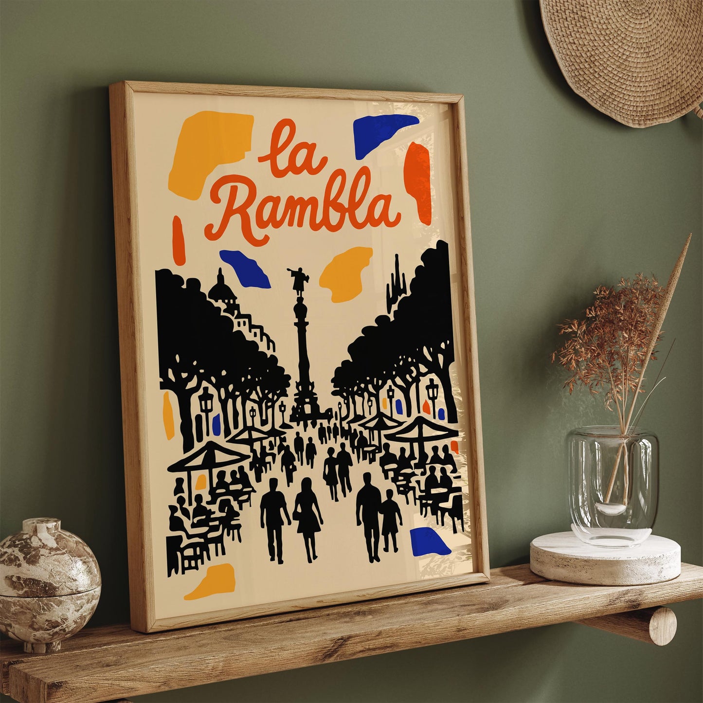 Barcelona La Rambla Travel Poster