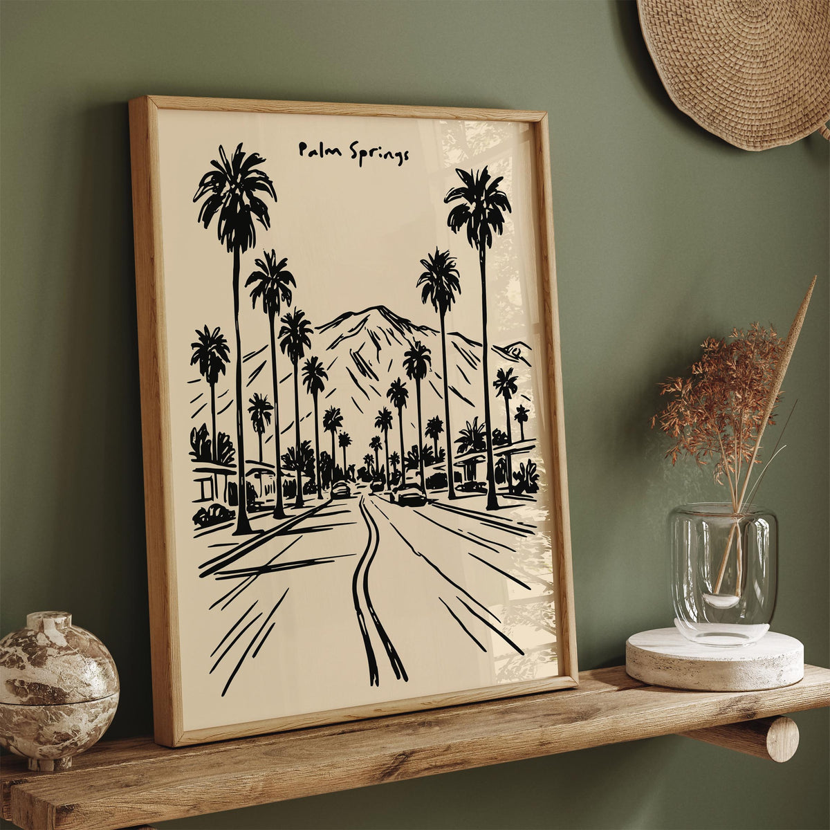 Palm Springs California Street Poster