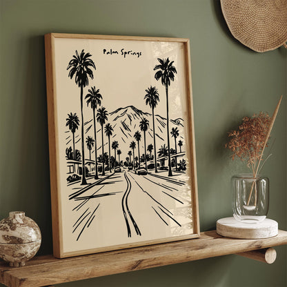Palm Springs California Street Poster