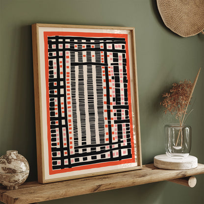 Retro Geometric Abstract Art Print