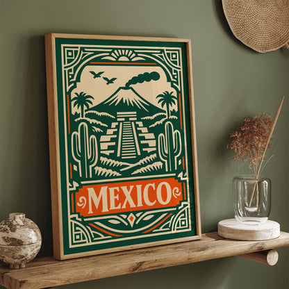 Mexico Travel Poster – Art Deco Wall Art