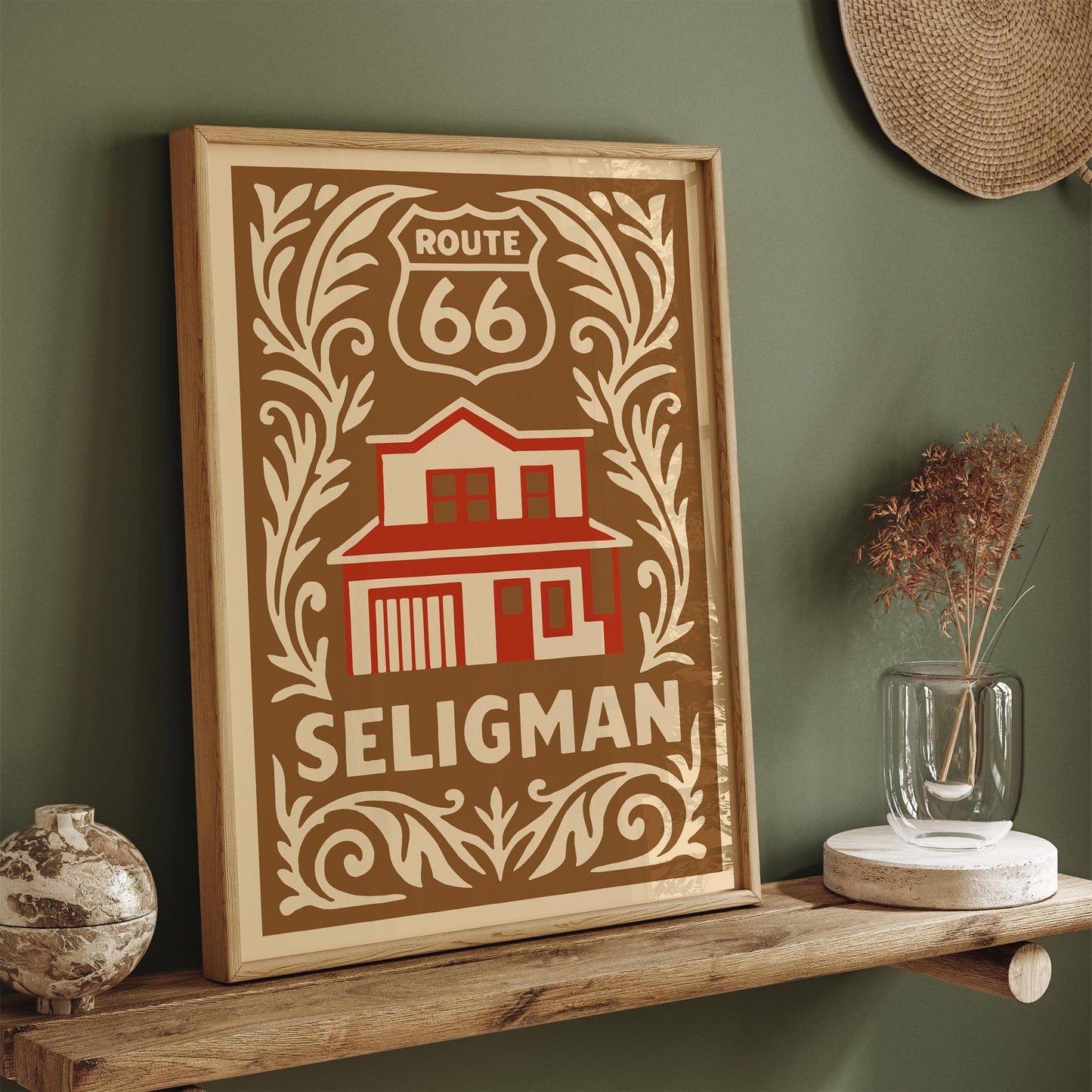 Route 66 Seligman Travel Poster