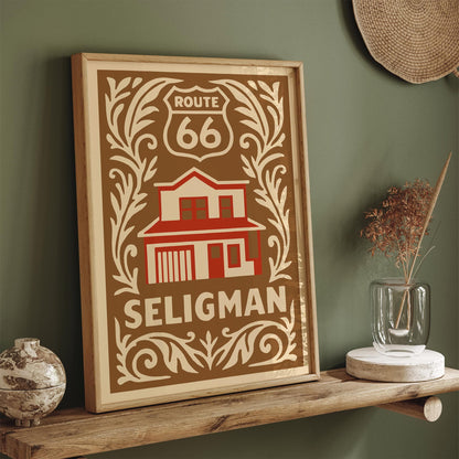 Route 66 Seligman Travel Poster