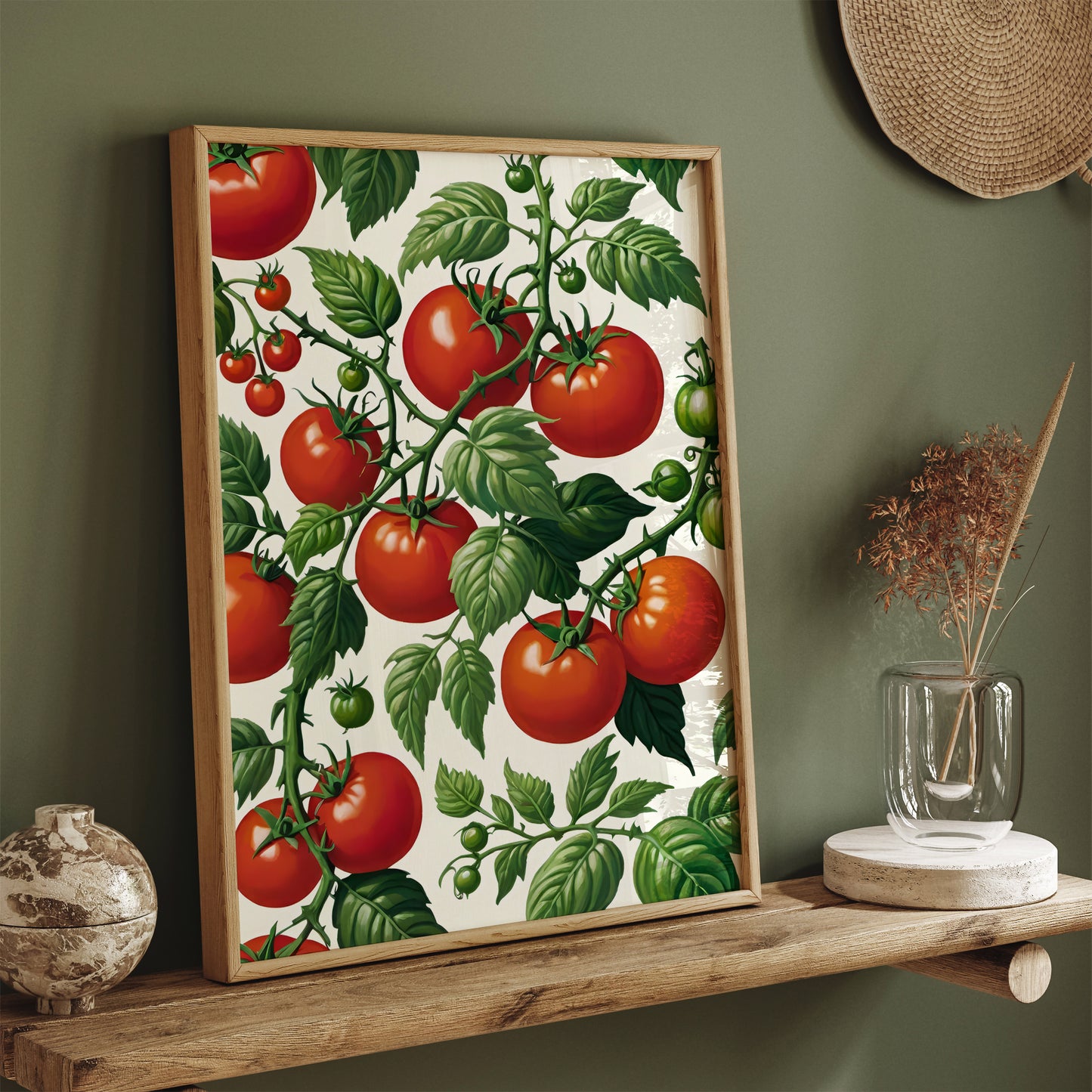 Tomatoes in Garden Art Print 2024