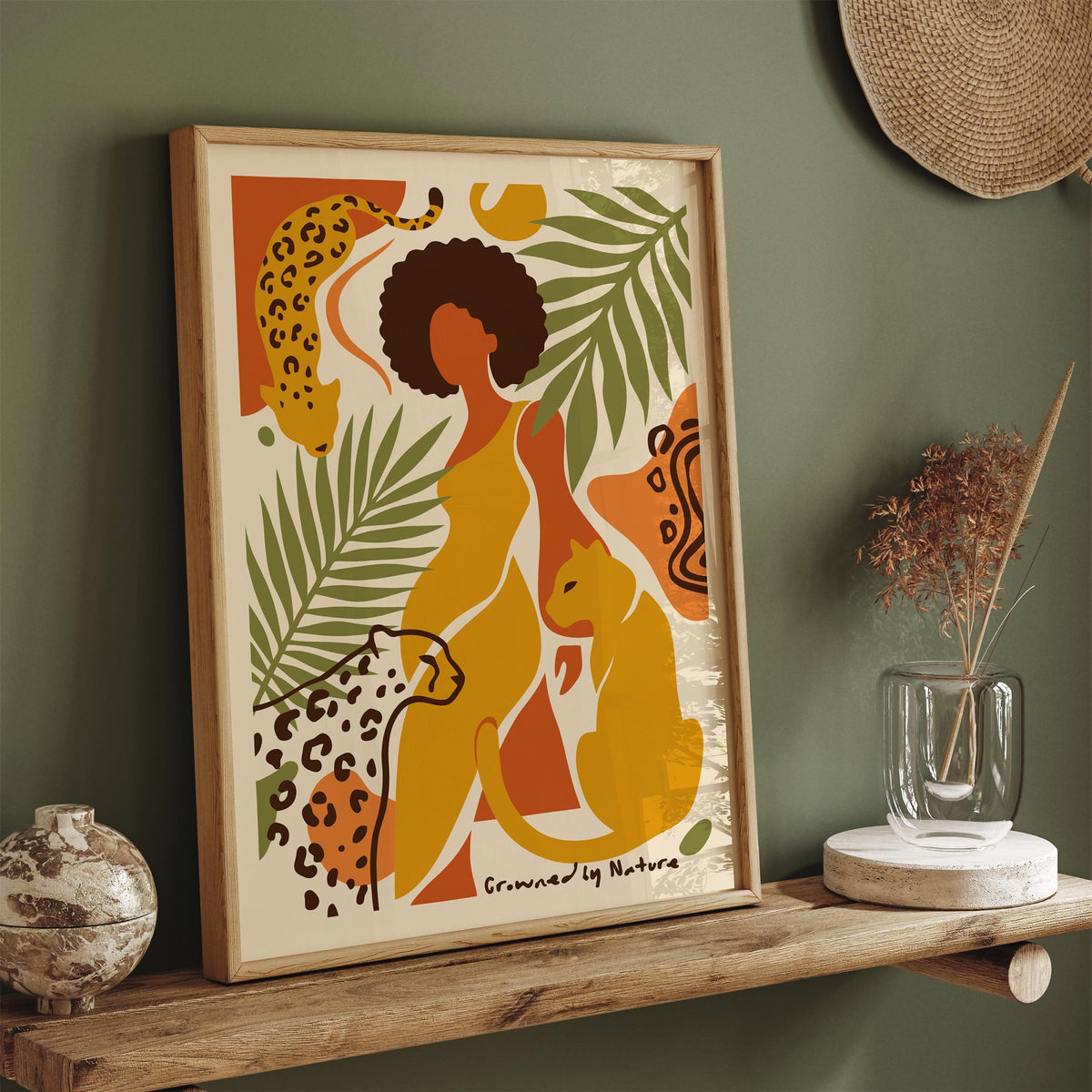 Afrohemian Nature Woman Art Poster