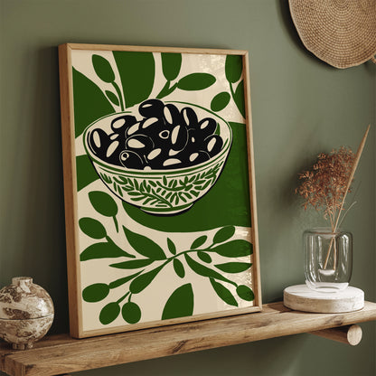 Green Olives Food Kitchen Art Print