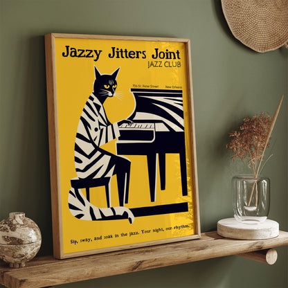 Jazzy Jitters Music Club New Orleans Poster