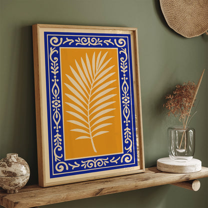 Palm Leaf Botanical Wall Art Print - Tropical Home Decor Poster