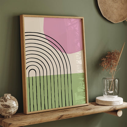 Mid Century Modern Pastel Wall Art