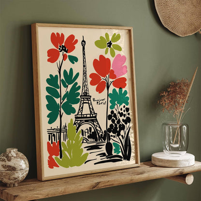 Bonjour Paris! Travel Eclectic Wall Art Print