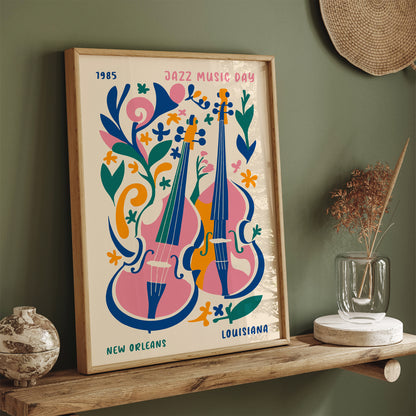 Jazz Music Day New Orleans Art Print