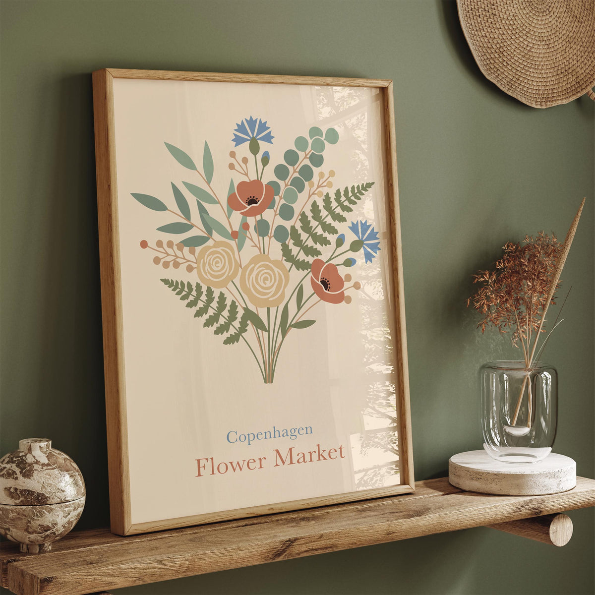Copenhagen Flower Market Poster