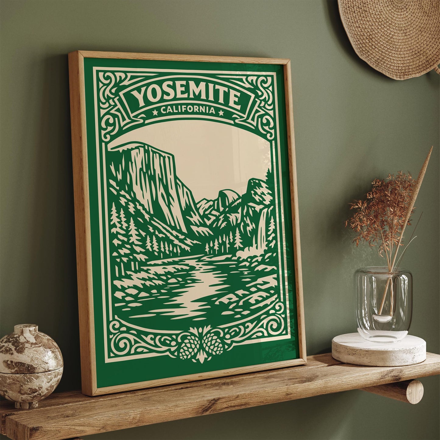 Yosemite National Park Poster - Vintage Travel Art Print
