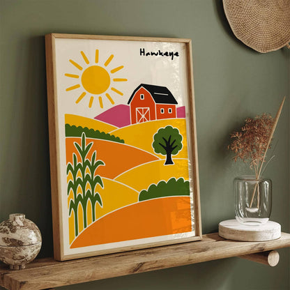 Iowa Hawkeye Travel Poster