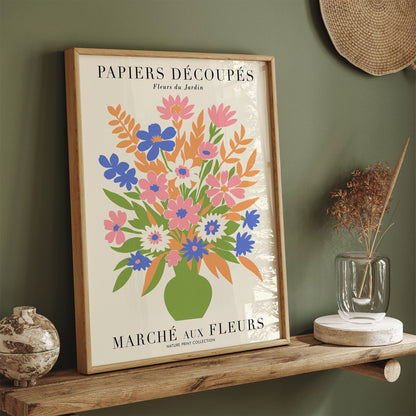 Papiers Decoupes Pastel Bouquet of Flowers Art Print