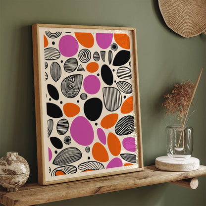 Modern Magenta Abstract Wall Art