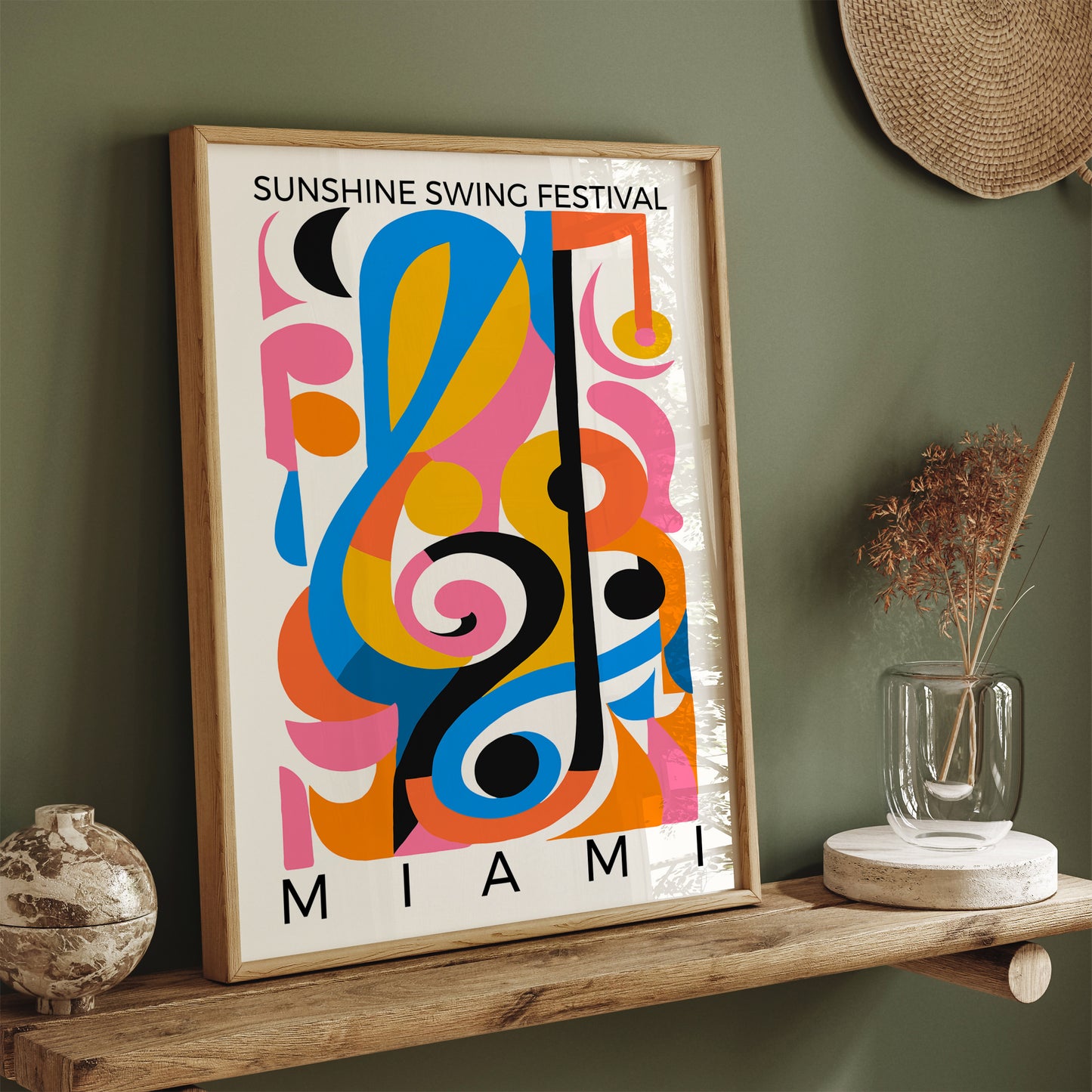 Miami Mid Century Modern Music Art Print