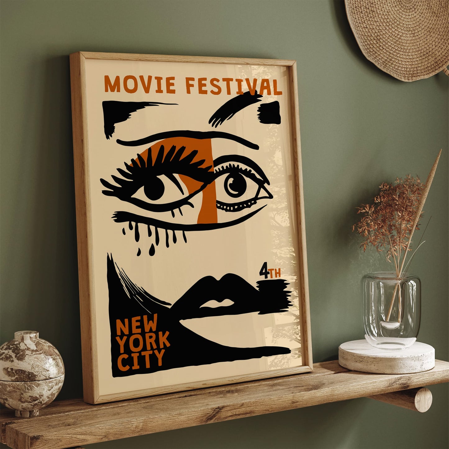 Movie Festival NYC Retro Art Print