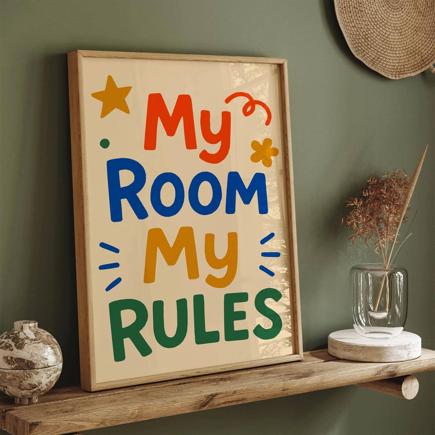 My Room My Rules Quote Poster