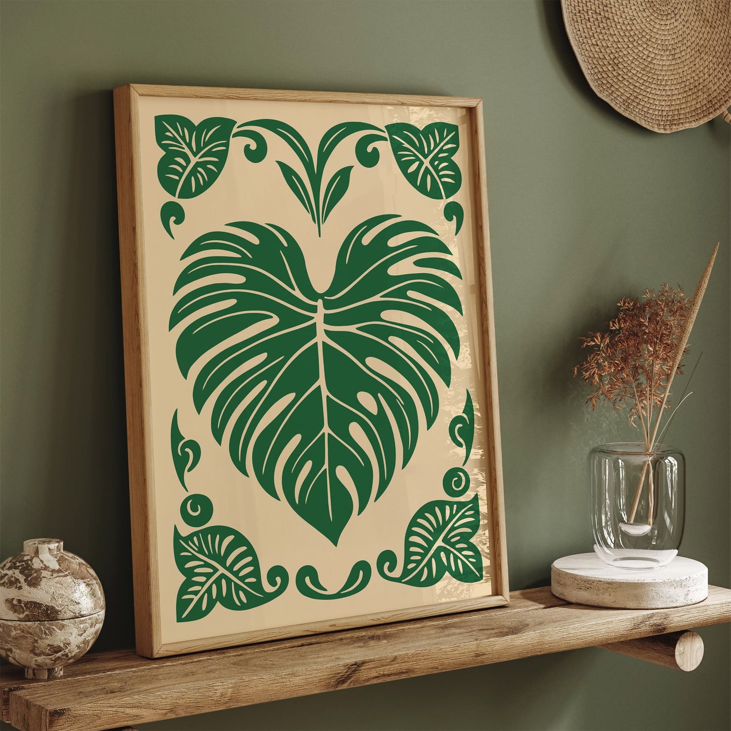 Monstera Love Green Poster