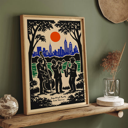 Central Park Jazz Session Poster