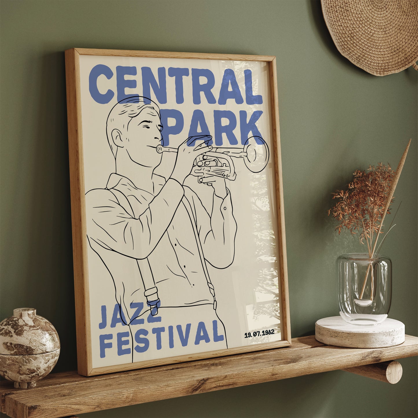 Central Park Jazz Festival Retro Poster