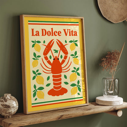 La Dolce Vita Lobster Poster