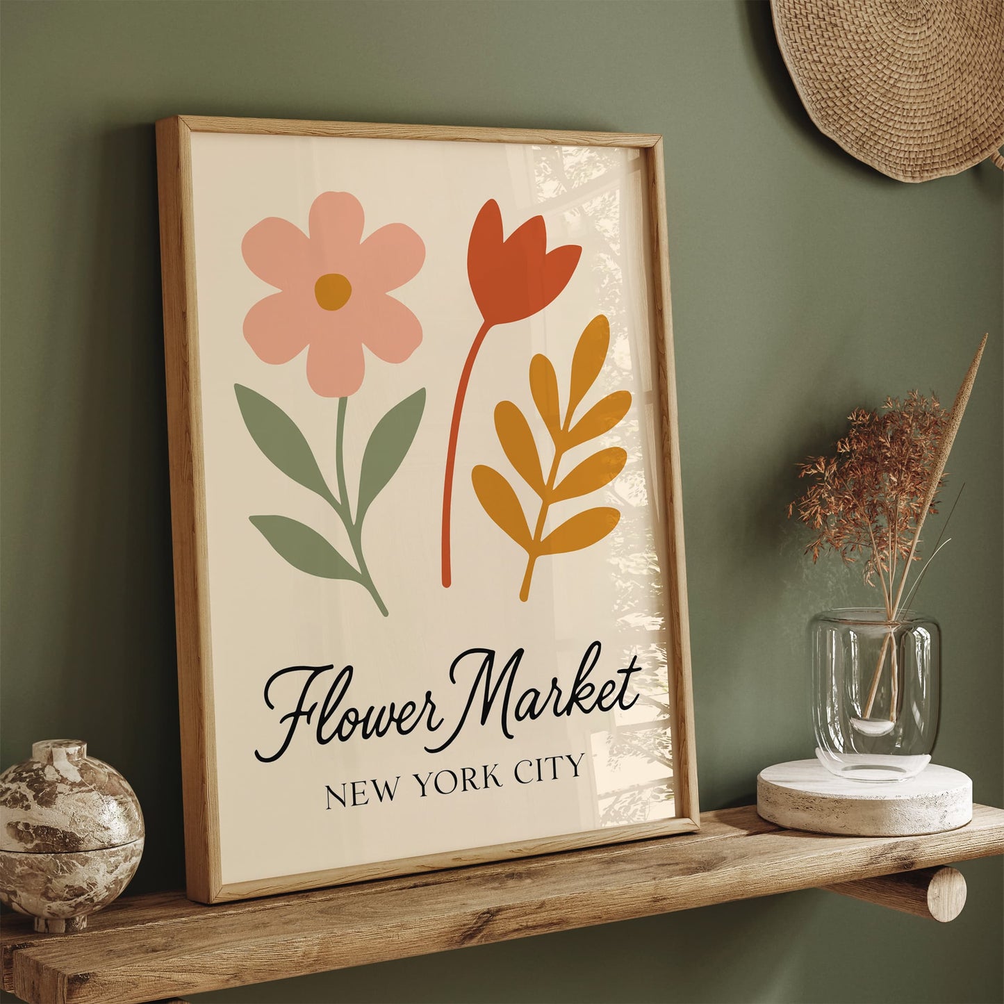Flower Market NYC Poster - Aesthetic Wall Art Print