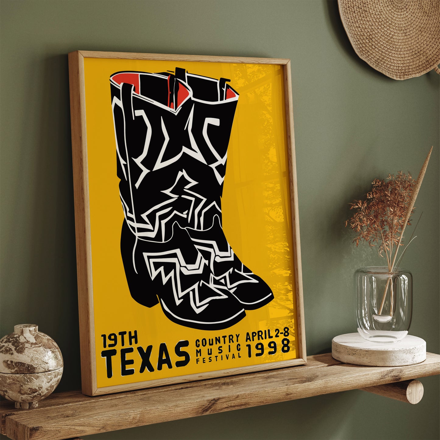 Yellow Texas Country Music Fest Art Print