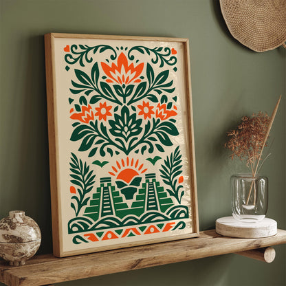 Mexico City Abstract Travel Poster