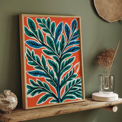 Botanical Wall Art, Foliage Poster for Home Decor