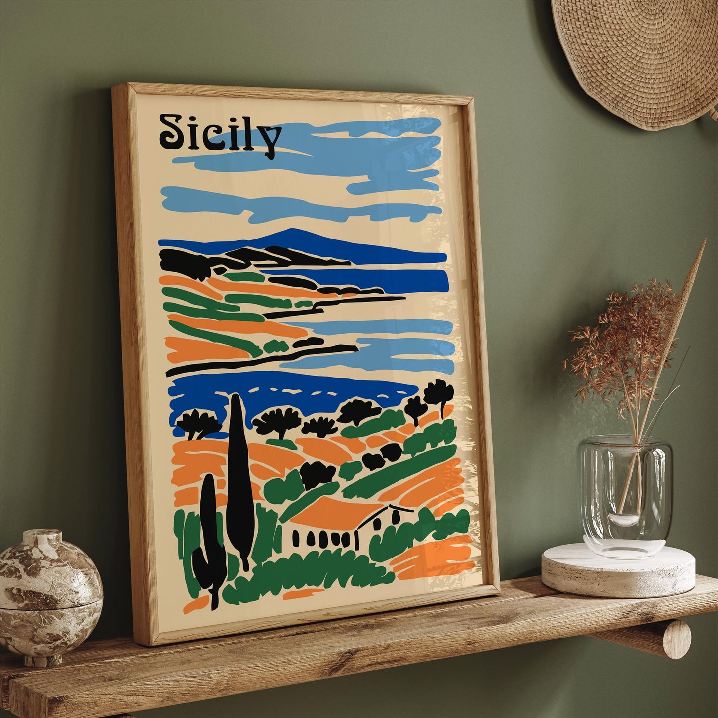 Sicily Tropical Scenic Poster