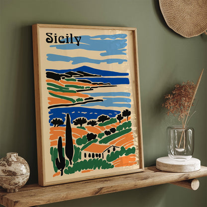 Sicily Tropical Scenic Poster