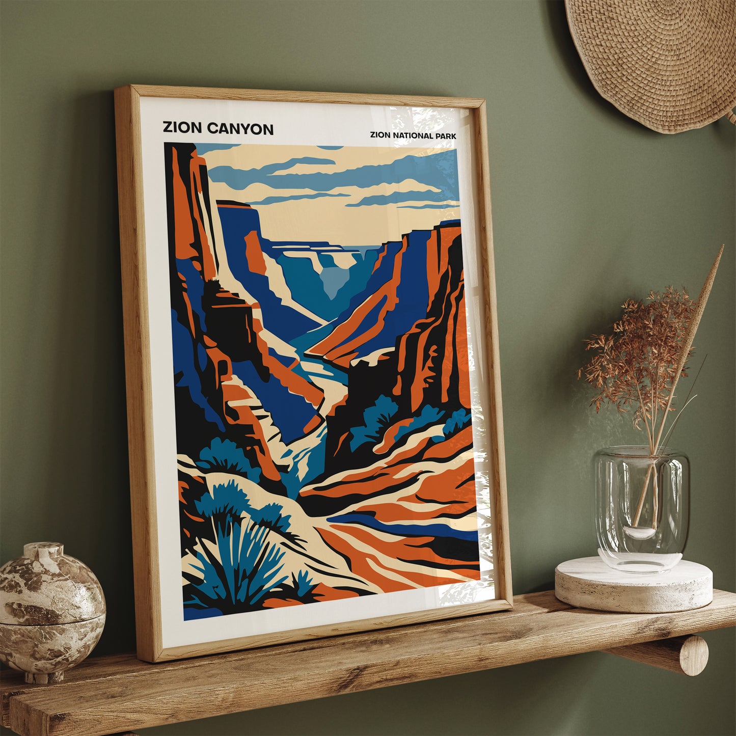 Zion National Park, Travel Art Print 2024