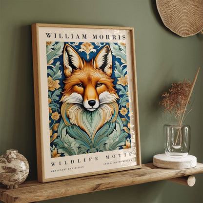 Wildlife Motif Fox Morris Poster