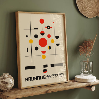 Minimalist Bauhaus Planets Poster