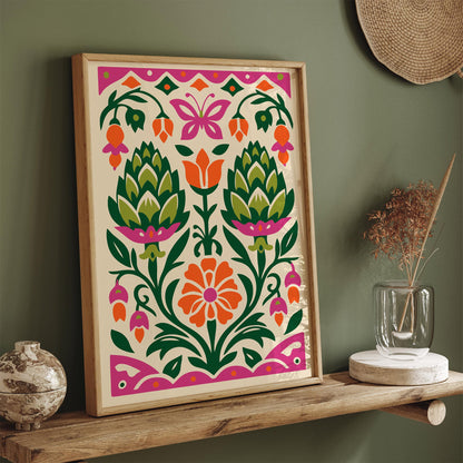 Mexican Nature Poster – Colorful Wall Art