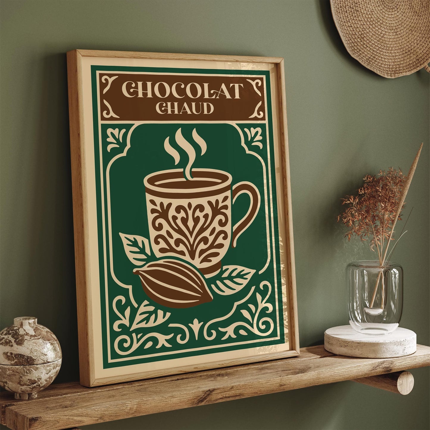 Rococo French Cafe Decor - Hot Chocolate Wall Art