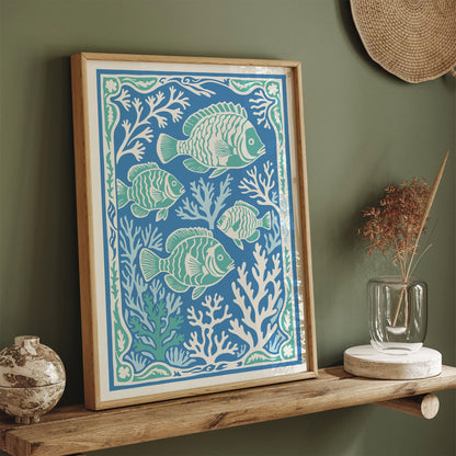 Nautical Fish Rococo Style Print