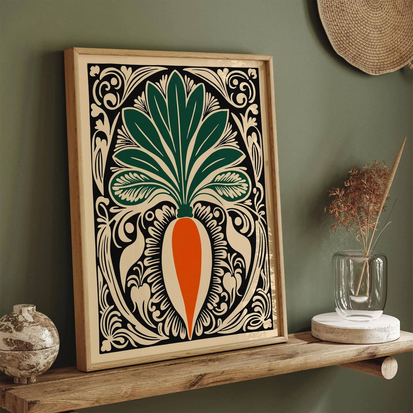 Rococo Carrot Victorian Kitchen Wall Art Decor