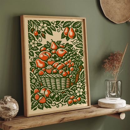 Vintage Bowl of Fruit Poster