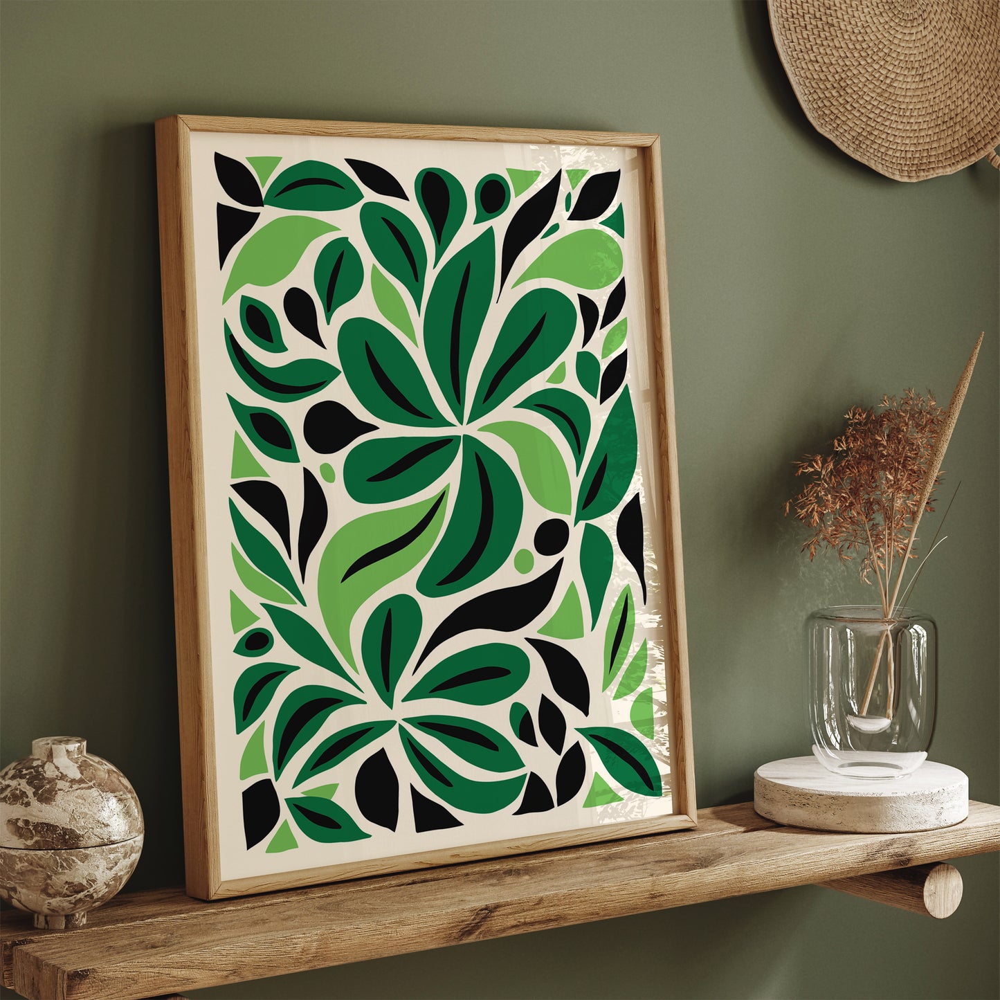 Green Cut Outs Nature Art Print 2024