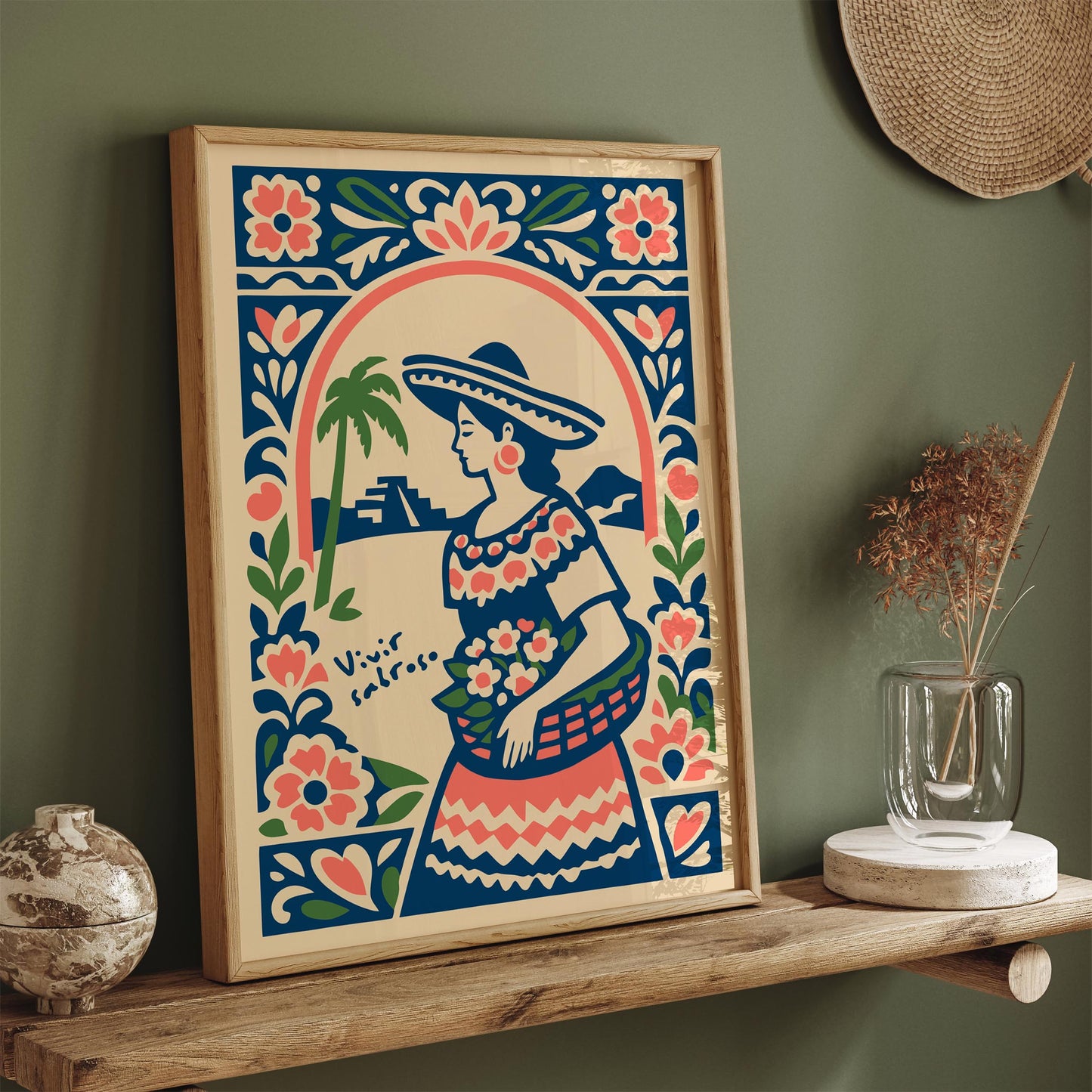 Vivir Sabroso Quote Poster – Mexican Quote Wall Art Print
