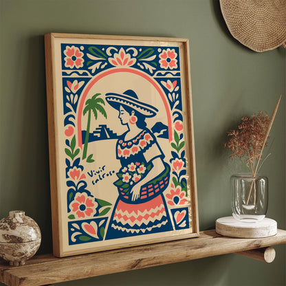 Vivir Sabroso Quote Poster – Mexican Quote Wall Art Print