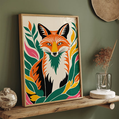 Cute Fox Kids Room Decor Art Print