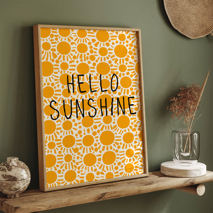 Hello Sunshine Yellow Sunny Art Print